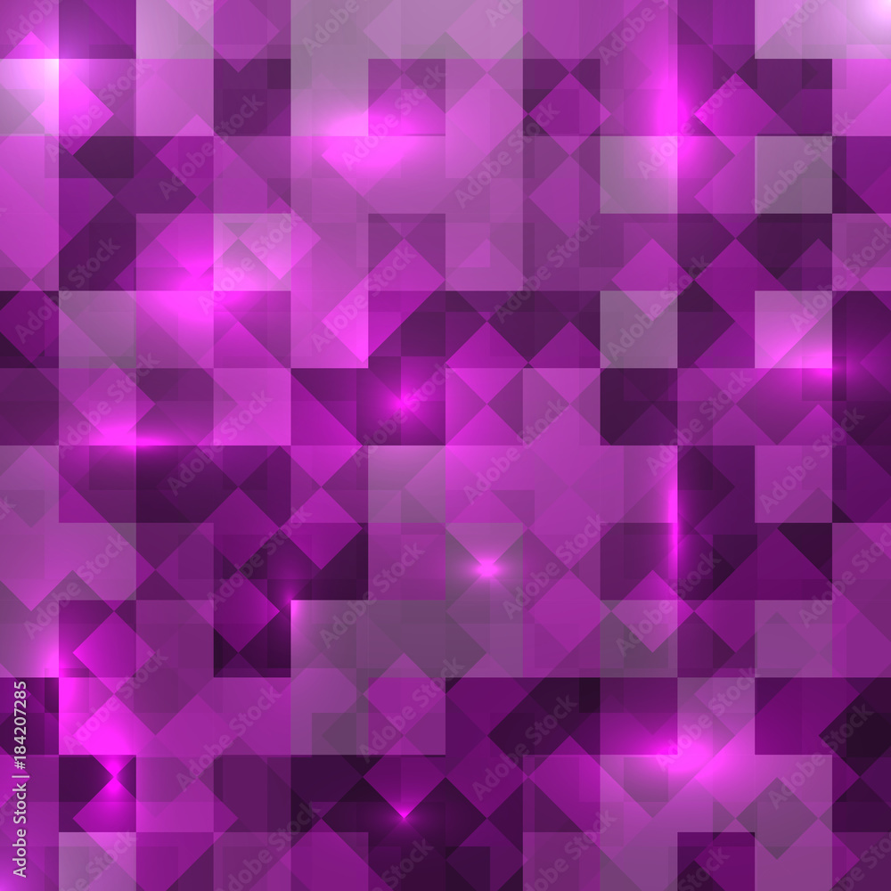 Mosaic light background. Purple light texture. Disco pattern. Vector illustration Mosaic light background. Purple light texture. Disco pattern. Vector illustration