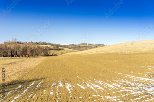 countryside landscape  panorama of turin hills