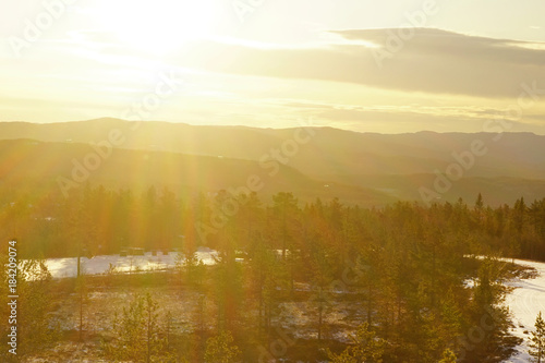 View of Blefjell mountain area.