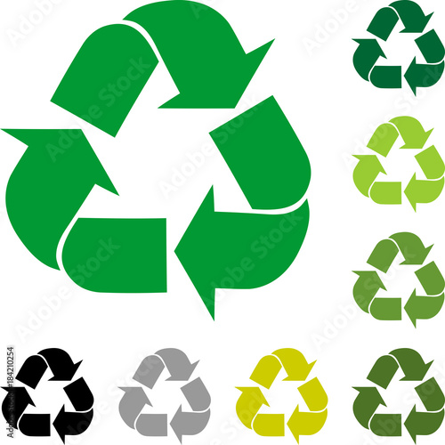 Recycling Pfeile, Recycling Zeichen, Sammlung