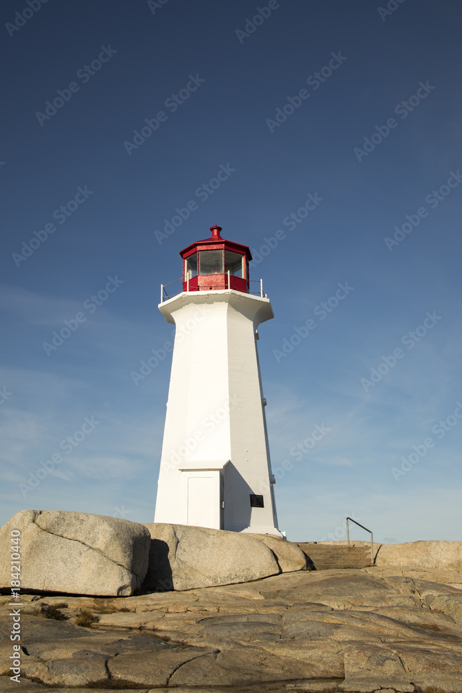 Front of Peggys Cove Lighthouse, Nova Scotia, Canada