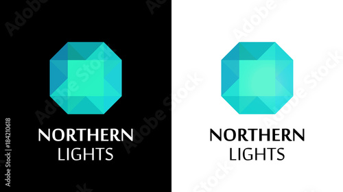 Logo with Northern Lights Shine