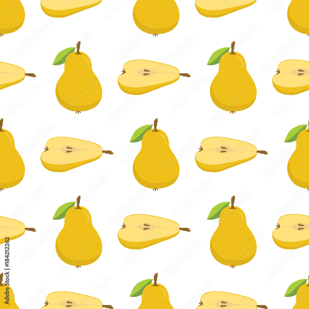 pattern with yellow pears pattern with yellow pears