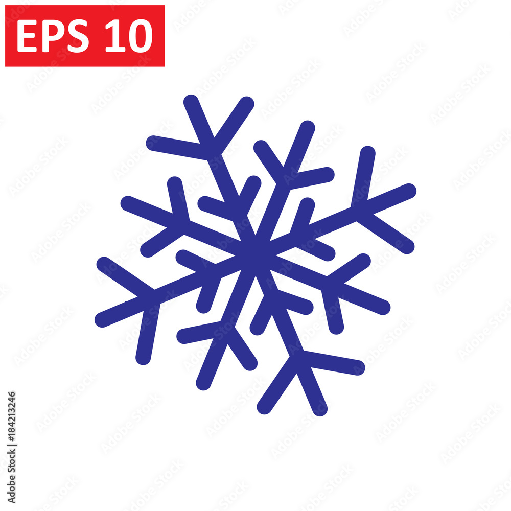 snowflake icon on the white background snowflake icon on the white background