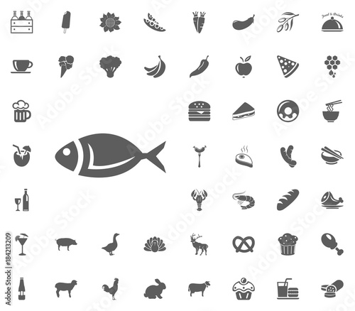 Food and Drinks vector icon set