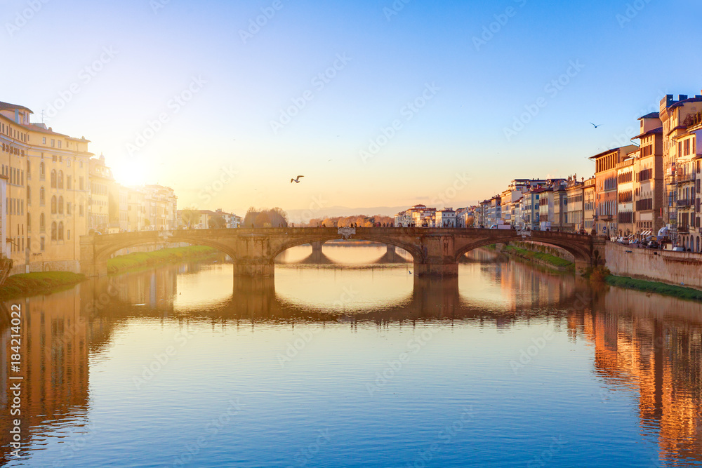 St. Trinity Bridge in Florence, Italy