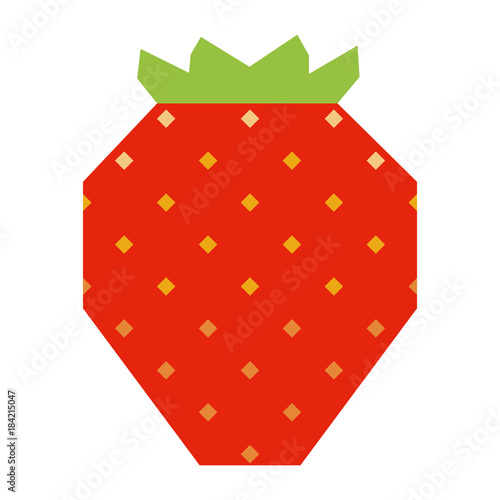 Cartoon Strawberry Isolated On White Background
 photo