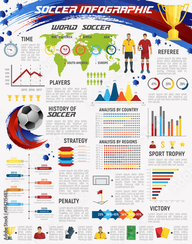 Football game and soccer sport club infographic