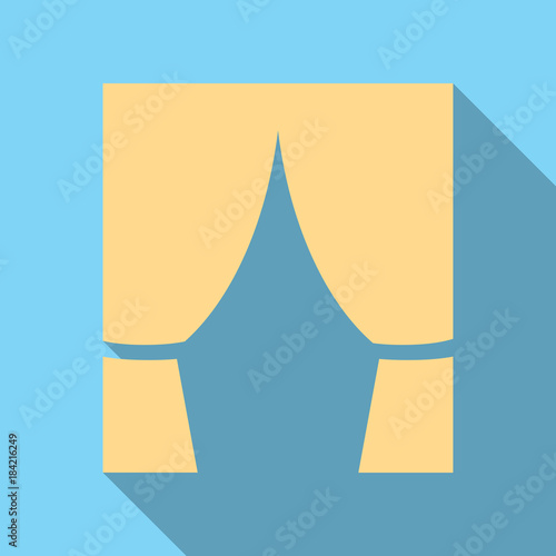 Background with luxury blue silk velvet curtains