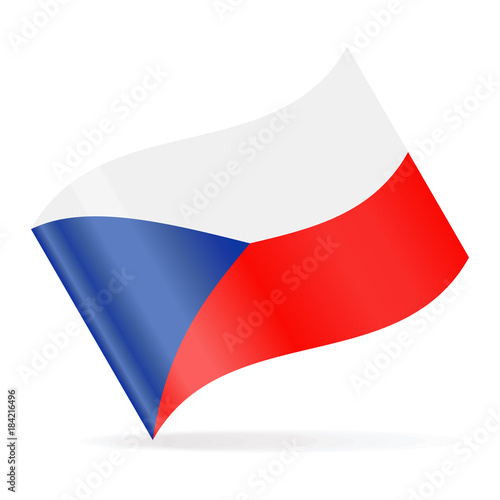 Free Download Czech Republic Flag Vector Waving Icon - GFXLoad