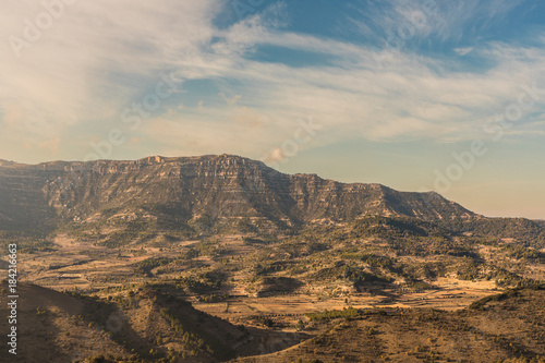 Great tall and beautiful mountains for climbing in a surreal place in Siurana, Spain. © Daniel Rodriguez