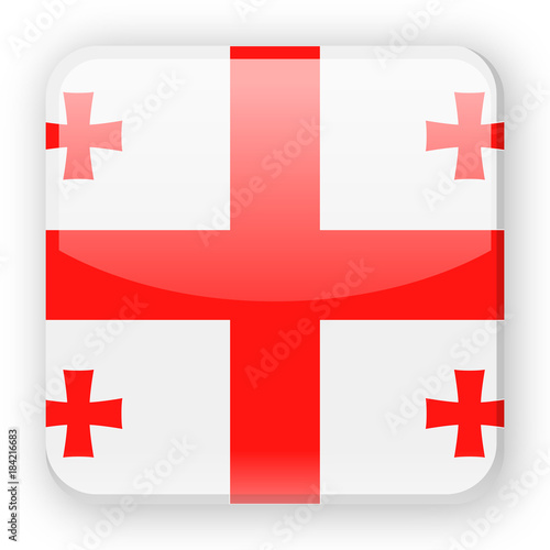 Georgia Flag Vector Square Icon