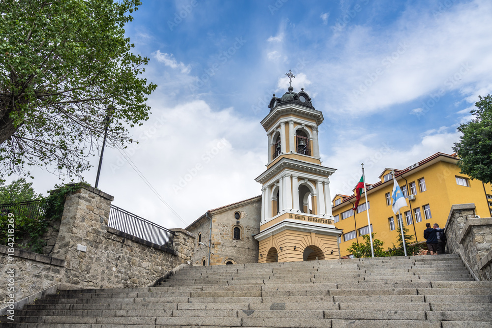 Steps to Holy Assumption Cathedral in Plovdiv, Bulgaria