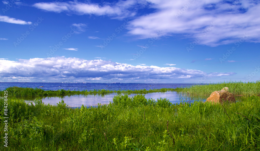 Coastal landscape on the Bay Coastal landscape on the Bay