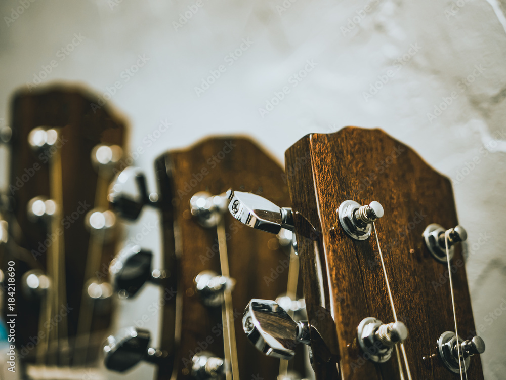 macro shot of classical acoustic guitar macro shot of classical acoustic guitar