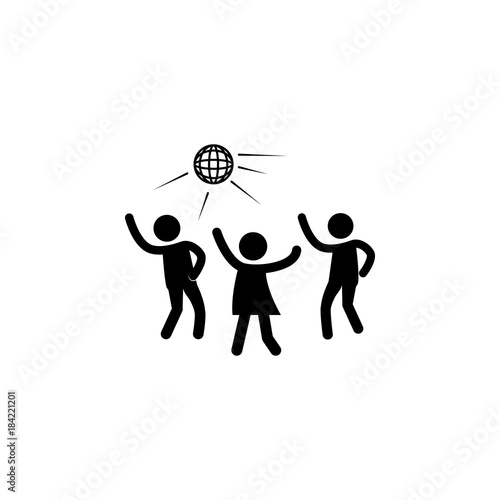 Disco Party Silhouette icon. Night club icon. Element of human silhouette icon. Premium quality graphic design. Signs, outline symbols collection icon for websites, web design