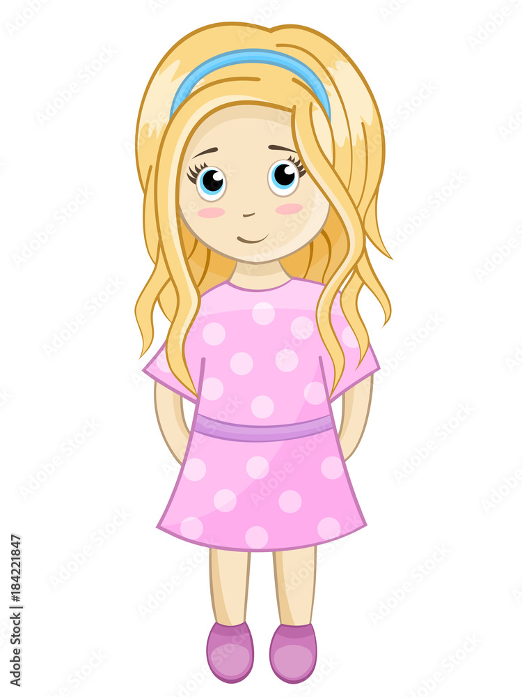 Cute little girl on white background. Cute little girl on white background.