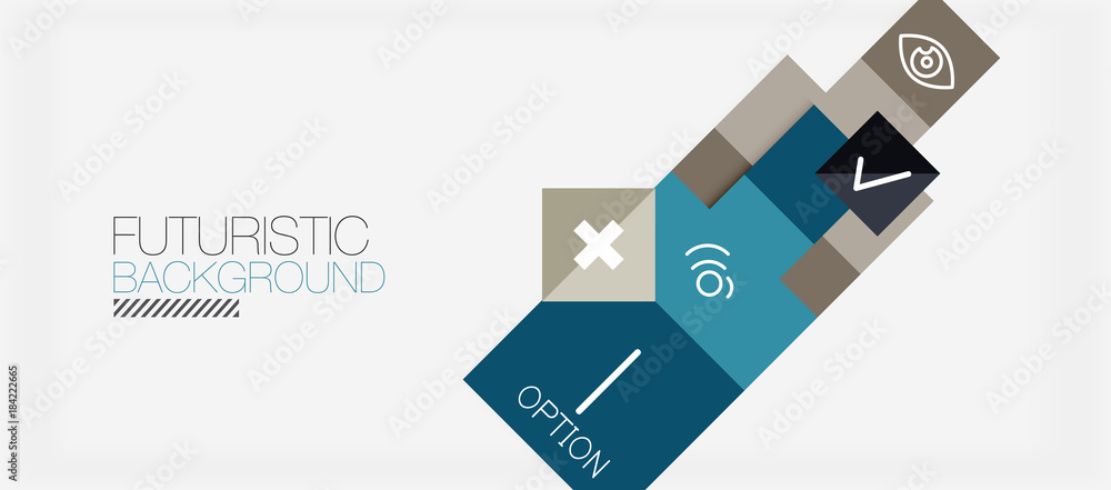 Square shapes banner design, geometric abstract background Square shapes banner design, geometric abstract background