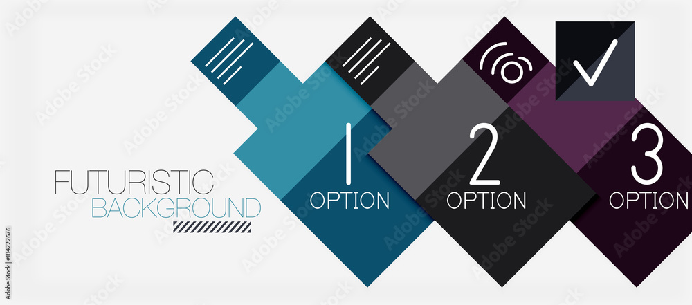 Square shapes banner design, geometric abstract background Square shapes banner design, geometric abstract background