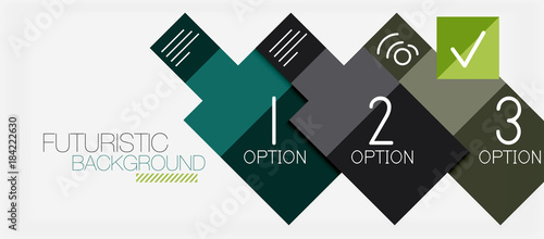 Square shapes banner design, geometric abstract background