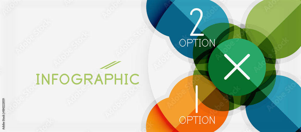 Paper geometric circle banner template Paper geometric circle banner template