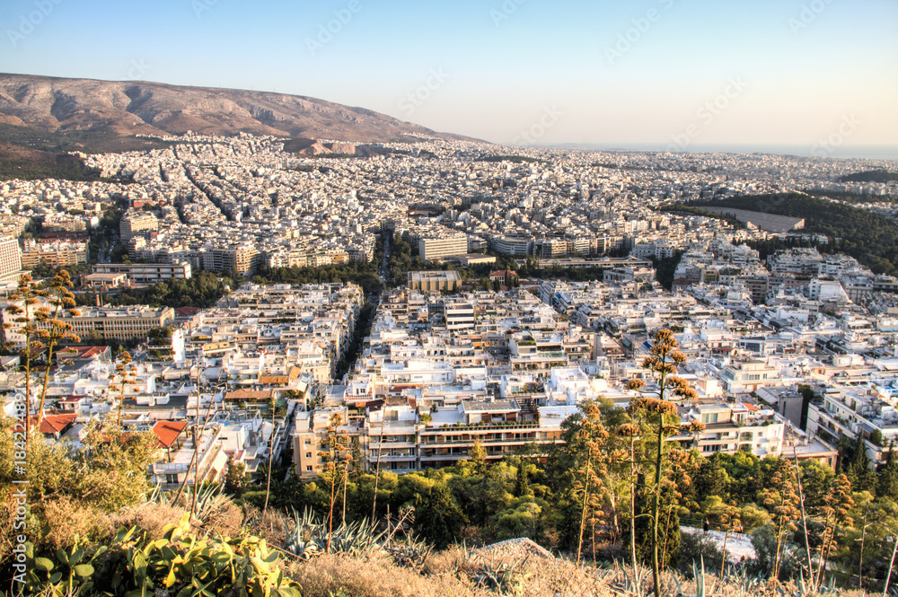 Fototapeta premium View over the city of Athens, the capital of Greece