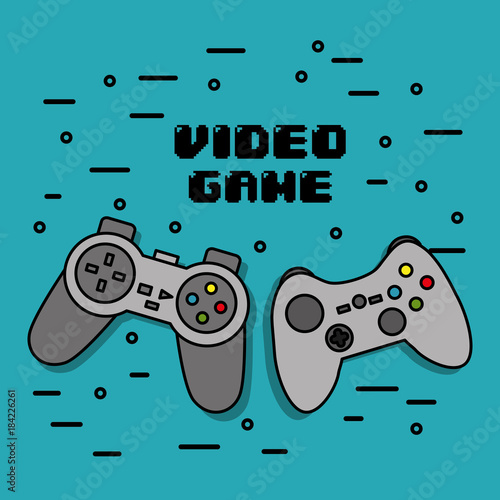 gamepads icons console for video game vector illustration