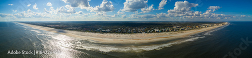 Aerial panorama St augustine Beach FL