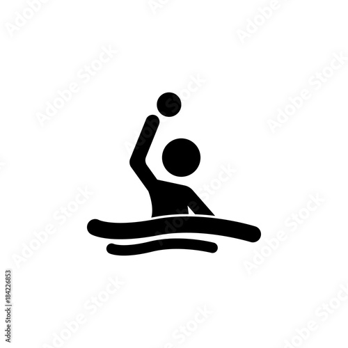 Water polo icon. Silhouette of an athlete icon. Sportsman element icon. Premium quality graphic design. Signs, outline symbols collection icon for websites, web design