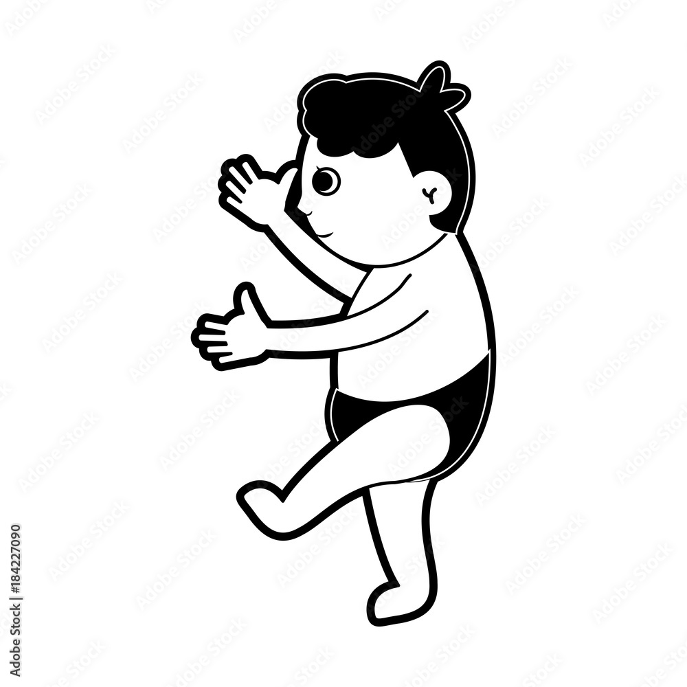 Fototapeta premium Cute baby walking