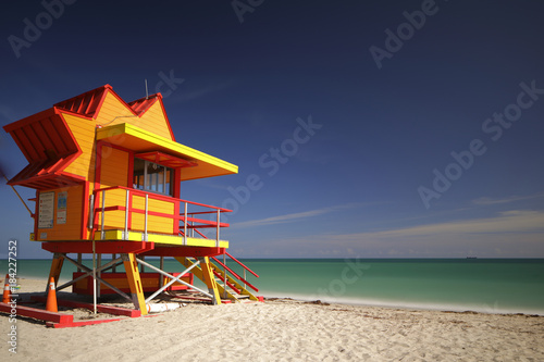 Miami Beach orange lifeguard station © Felix Mizioznikov