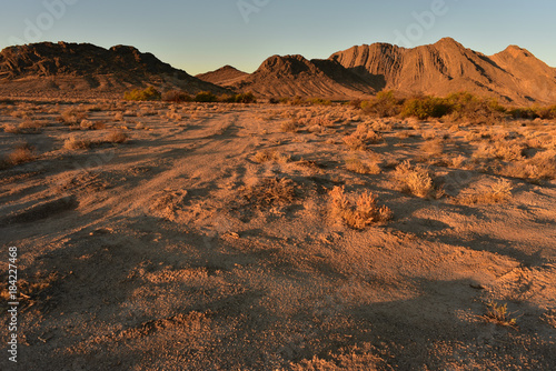 off road Mojave desert landscape in Pahrump, Nevada, USA