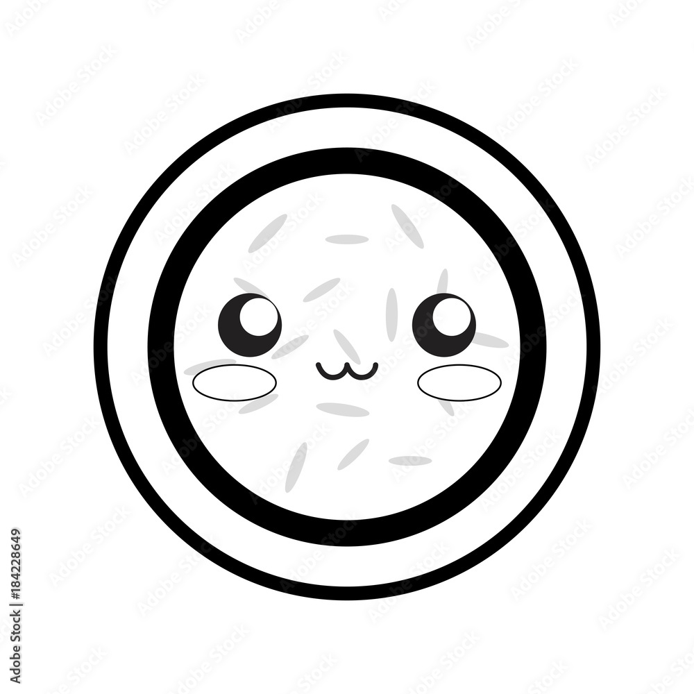 Fototapeta premium kawaii watermelon vector illustration