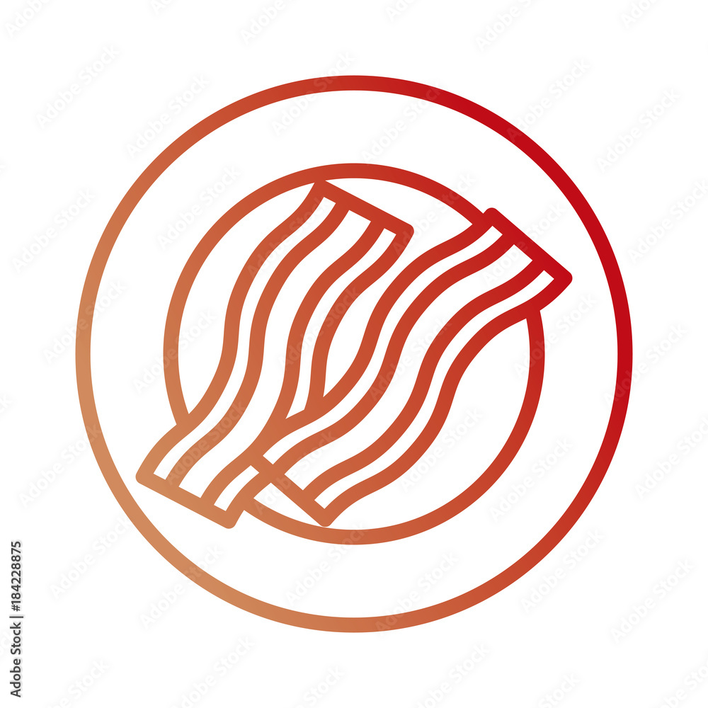 plate with bacon vector illustration plate with bacon vector illustration