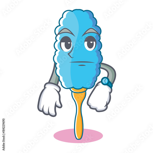 Waiting feather duster character cartoon