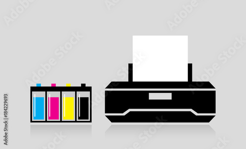 Printer with continuous ink supply system