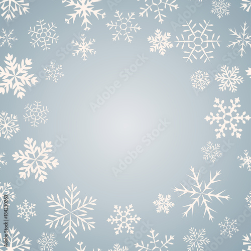 A set of simple varied geometric snowflakes