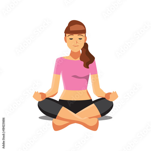 Fitness and yoga, healthy lifestyle.