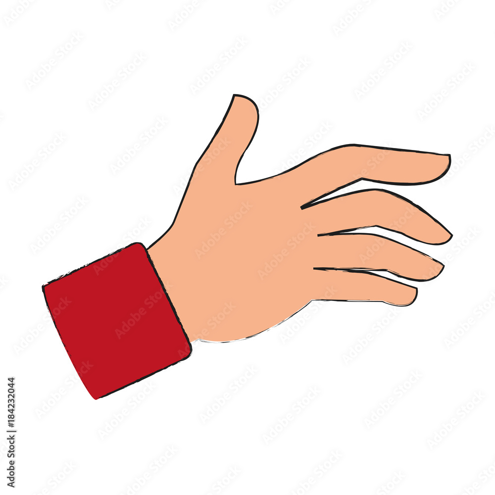Hand symbol isolated