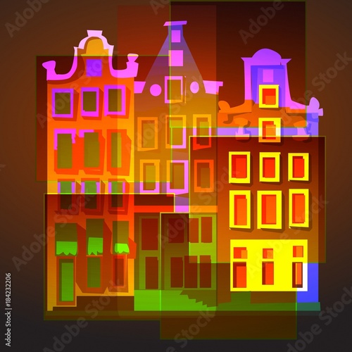 Cartoon buildings