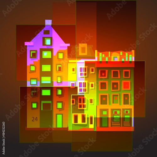 Cartoon buildings