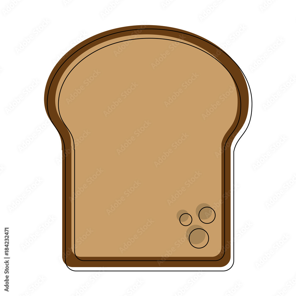 Bread sliced isolated