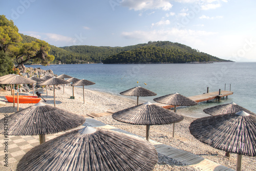 One of the many tropical beaches of Skopelos island in Greece  