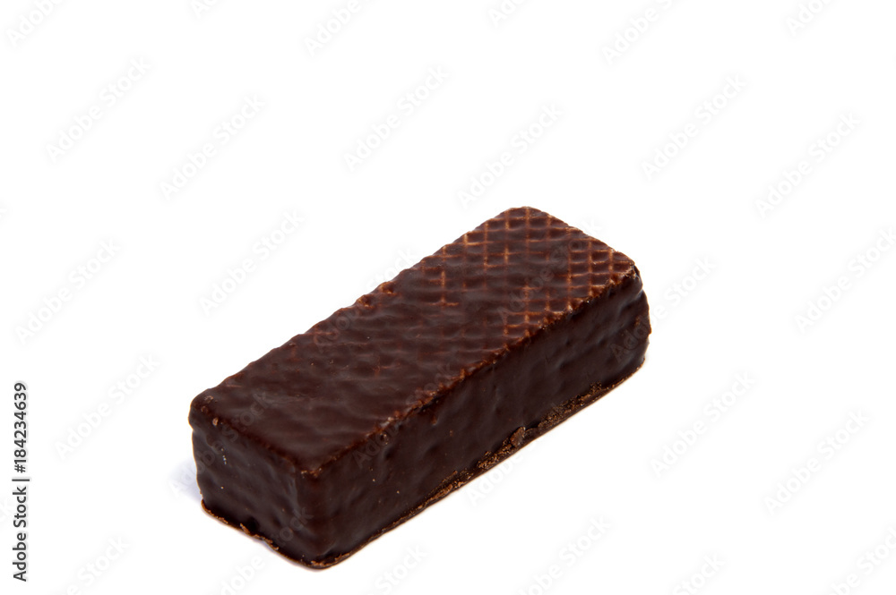 Chocolate wafers isolated on a white background Chocolate wafers isolated on a white background