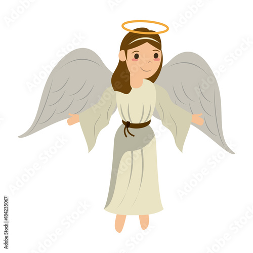 Beautiful angel cartoon icon vector illustration graphic design