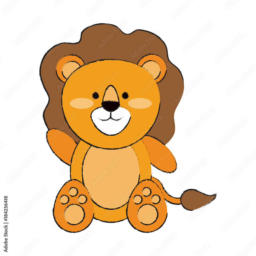 Cute lion cartoon icon vector illustration graphic design Cute lion cartoon icon vector illustration graphic design