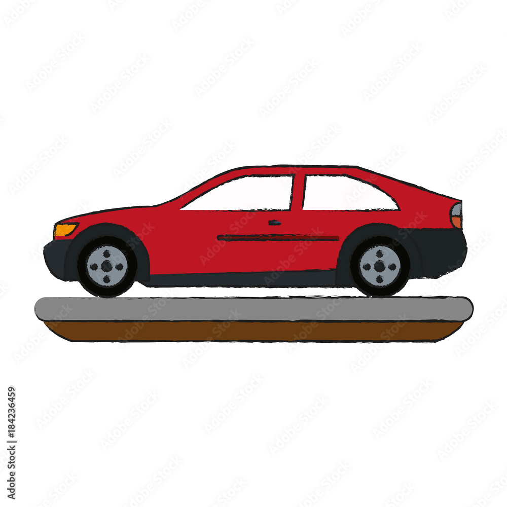 Sedan car vehicle icon vector illustration graphic design