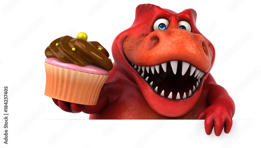 Fun dinosaur - 3D Illustration Fun dinosaur - 3D Illustration