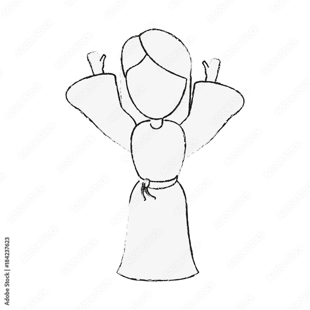 Virgin mary cartoon icon vector illustration graphic design Virgin mary cartoon icon vector illustration graphic design