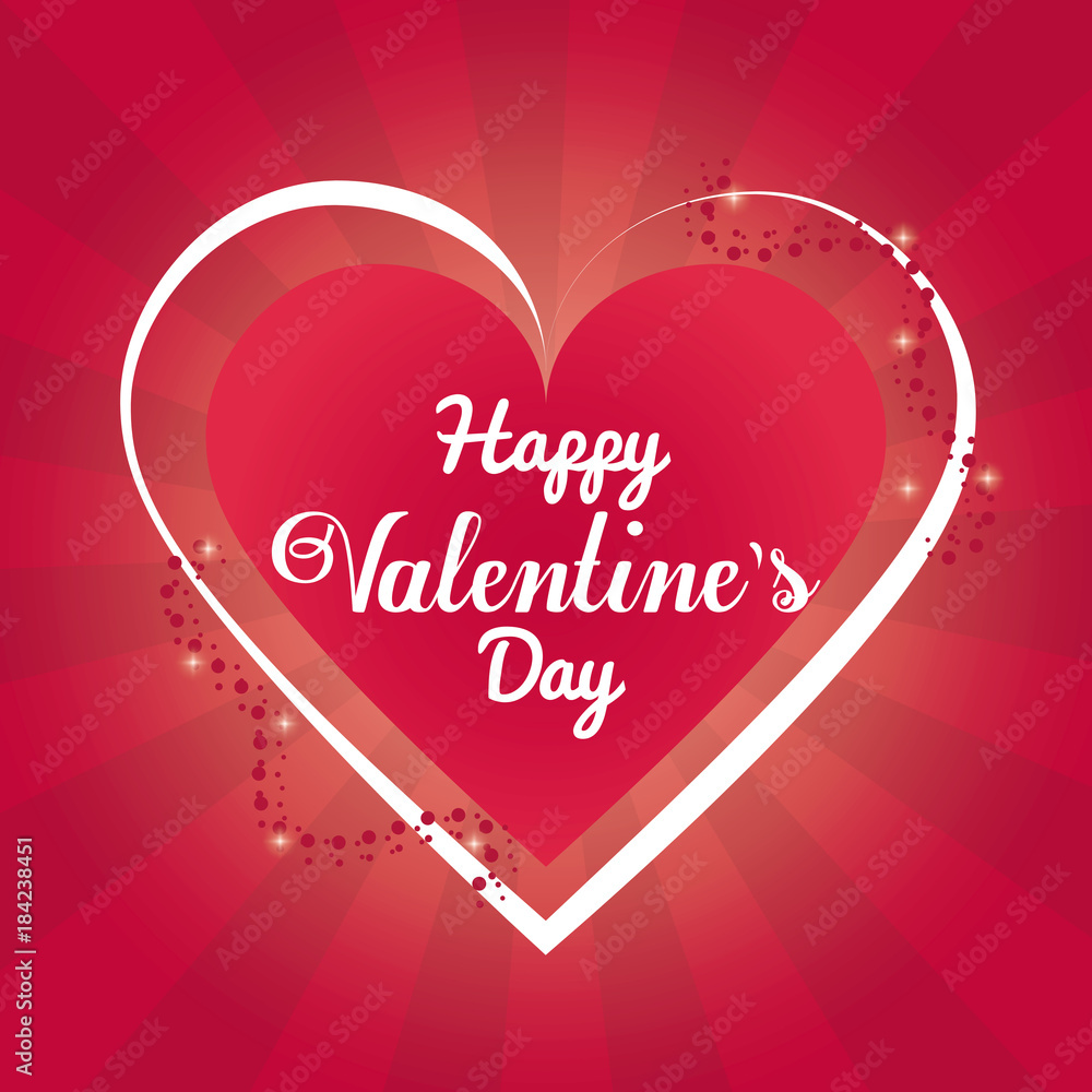 Happy valentines day card vector illustration graphic design